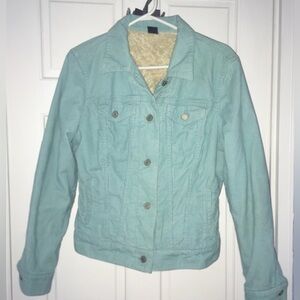 VINTAGE!! GAP Women's Aqua Corduroy Jean Jacket